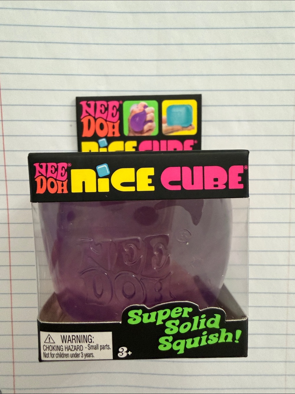 NeeDoh Nice Cube Purple Super Solid Squish- sealed/new - medium size